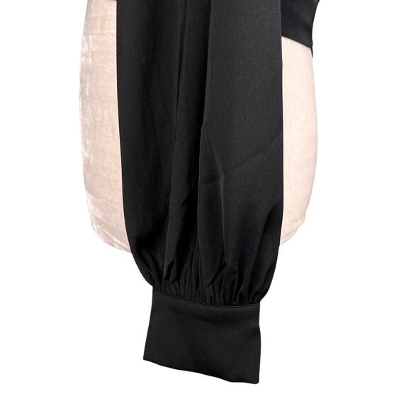 ASTR The Label Womens Shirt Blouse Black Small Cropped New - Picture 7 of 10